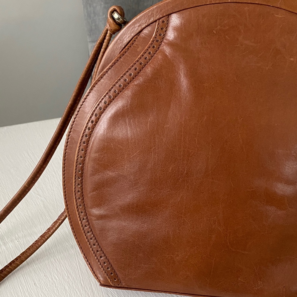 Vintage Bally Les Accessoires Dome-Shaped Saddle Leather Bag 1970s with COA - Picture 6 of 14